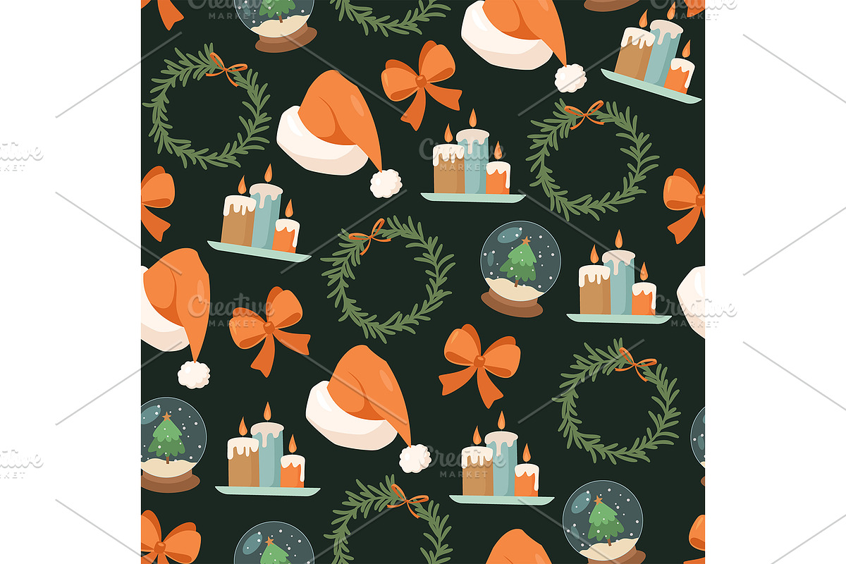 Holiday seamless pattern design, a Pattern Graphic by Elen_Art (Photo 2 of 3)