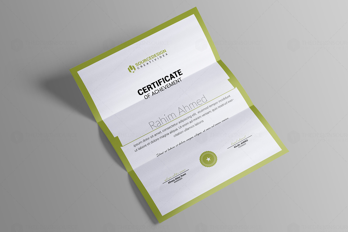 Certificate Template, a Stationery Template by thedesignsource (Photo 7 of 8)