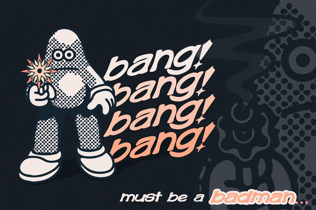 BADMAN - THE BADDEST FONT IN TOWN, a Font by Retro Black Studio (Photo 7 of 8)