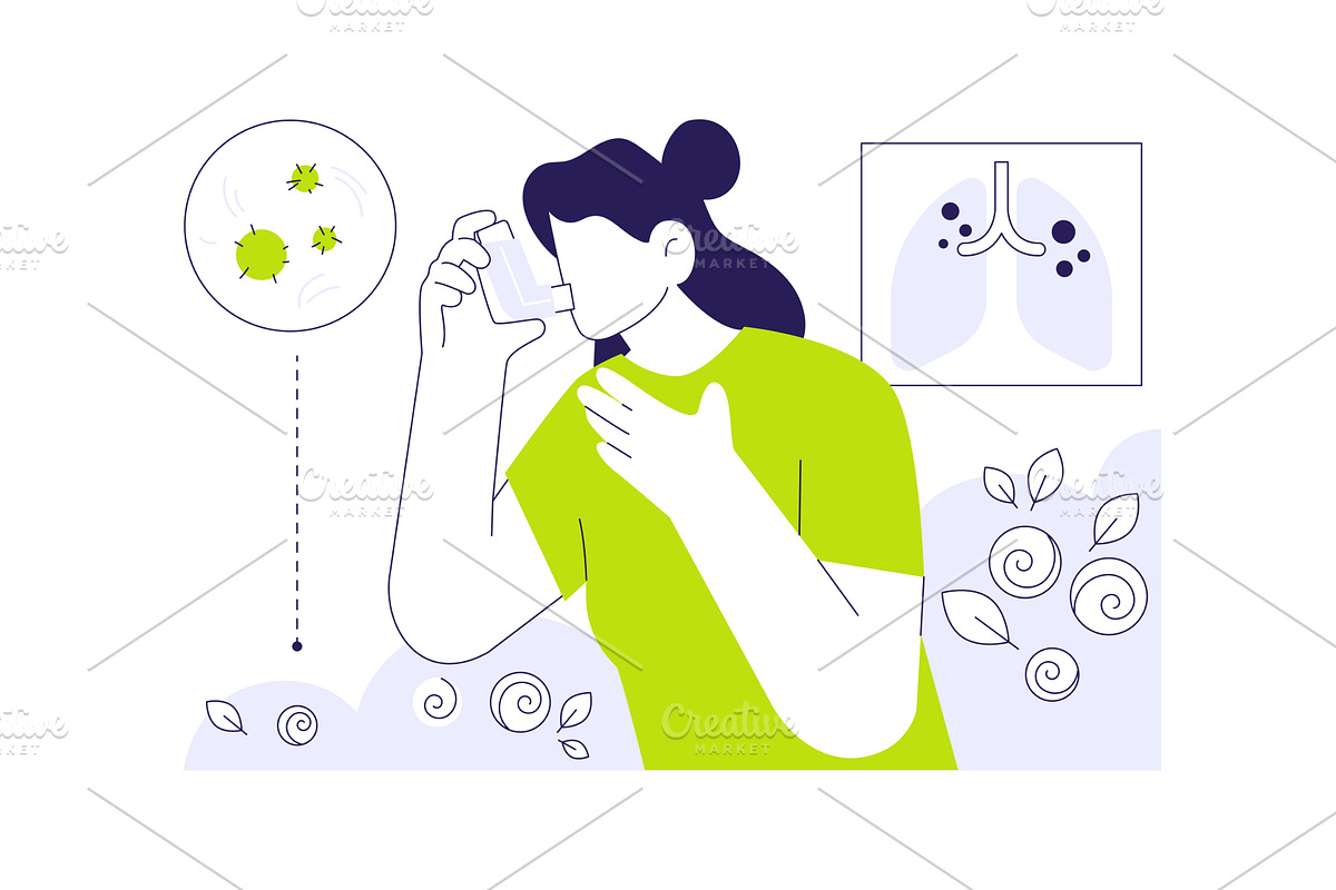 Asthma medications abstract concept, a Healthcare Illustration by Visual Generation