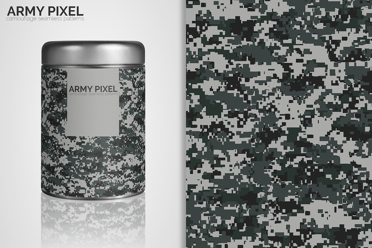 Army Pixel Camouflage Patterns, a Pattern Graphic by 3Y_Design (Photo 6 of 6)
