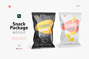 Glossy Snack Package Mockup Halfside, a Packaging Mockup by HelenStock (Thumbnail 1 of 8)