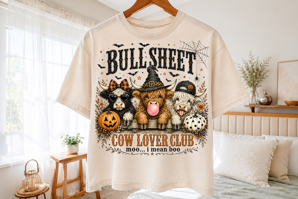 Bull Sheet Cow Lover Club Halloween, a Seasonal Illustration by Libby Wishes (Photo 2 of 3)
