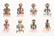 Watercolor Warrior Princess Girl PNG, a Person Illustration by SugarCloudStudioArt (Thumbnail 2 of 3)