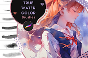True Watercolor Brushes for Procreat, a Brush Add-On by nikiartcorner (Thumbnail 1 of 8)