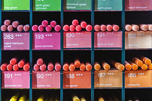 Colorful pencils for sale at shop, an Abstract Photo by BOOCYS