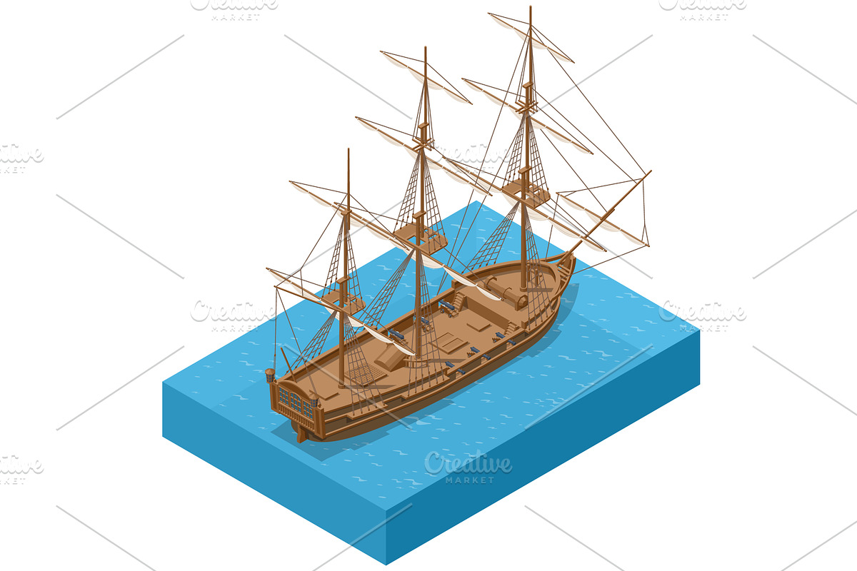 An isometric illustration of a large, a Transportation Illustration by Golden Sikorka