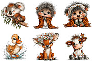 Baby Animal Clipart, an Illustration by DreamArtGraphic (Thumbnail 2 of 3)