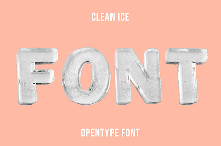 Clean Ice Font, a Font by Handmadefont