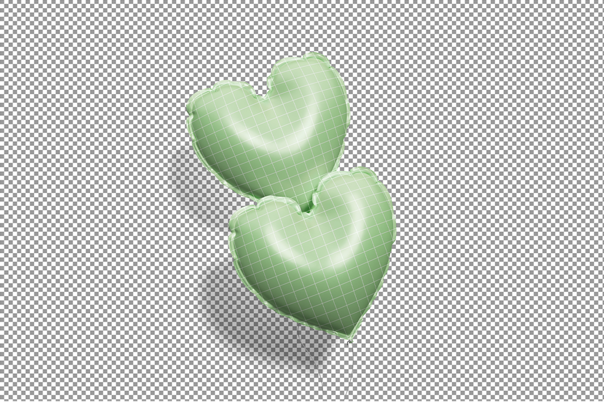 Heart Balloon Mockups, a Merchandise Mockup by groens (Photo 3 of 9)