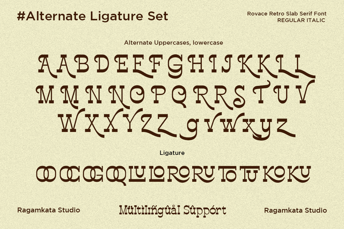Rovace - Retro Slab Serif Font, a Slab Serif Font by RagamKata (Photo 11 of 11)