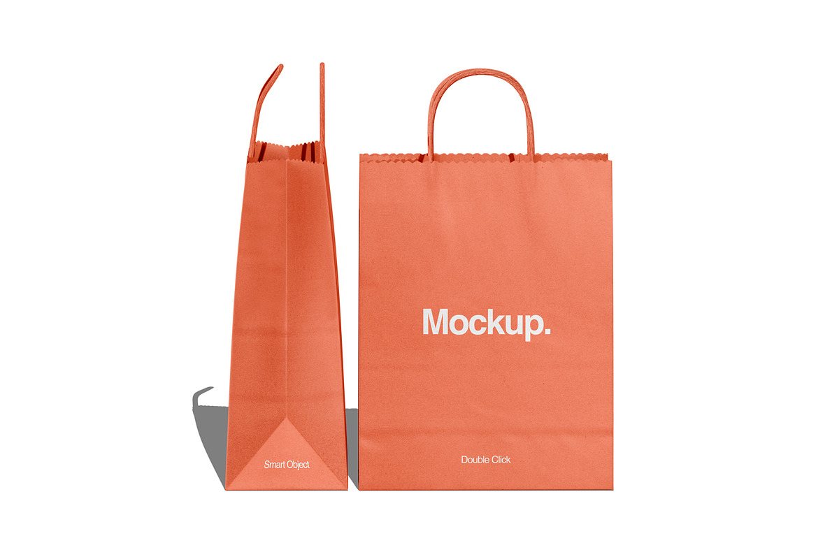 Kraft Paper Shopping Bag Mockup, a Packaging Mockup by Ram Studio LLC (Photo 9 of 16)