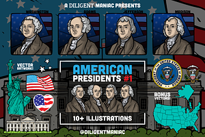 American Presidents Vector Pack 1