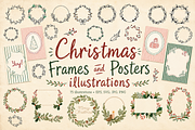 Christmas Frames and Posters, a Seasonal Illustration by Anna Studio (Thumbnail 1 of 11)