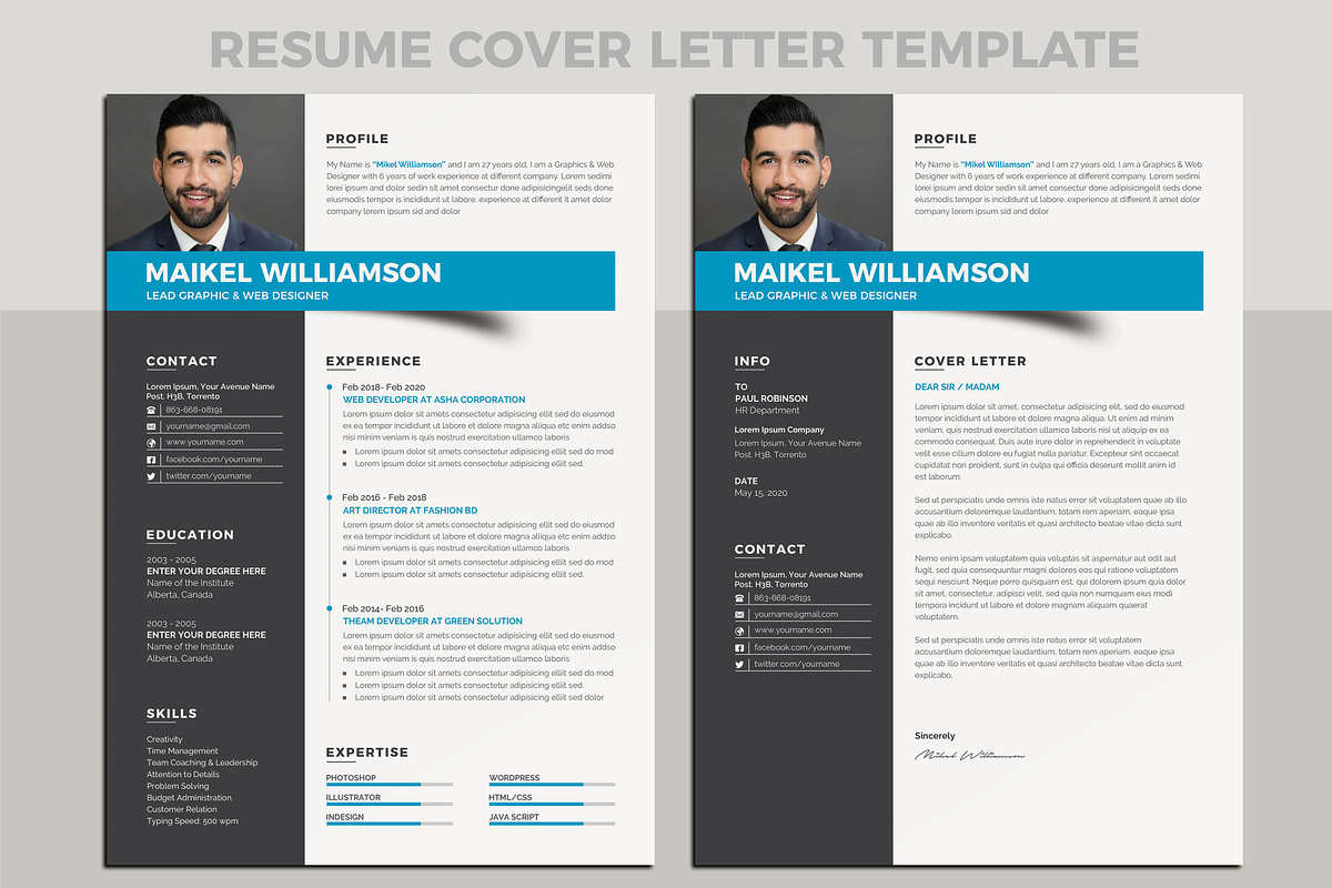 Resume Template/CV, a Resume Template by deviserpark (Photo 3 of 5)