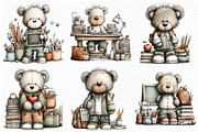 Whimsical Back to School Teddy Bear, an Animal Illustration by Libby Wishes (Thumbnail 3 of 6)