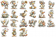 Cute Geese Clipart Sublimation, an Illustration by Daily.Designs (Thumbnail 5 of 5)