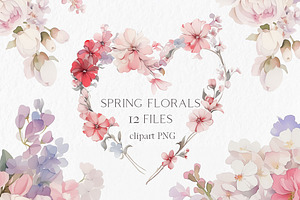 Spring Florals Clipart PNG