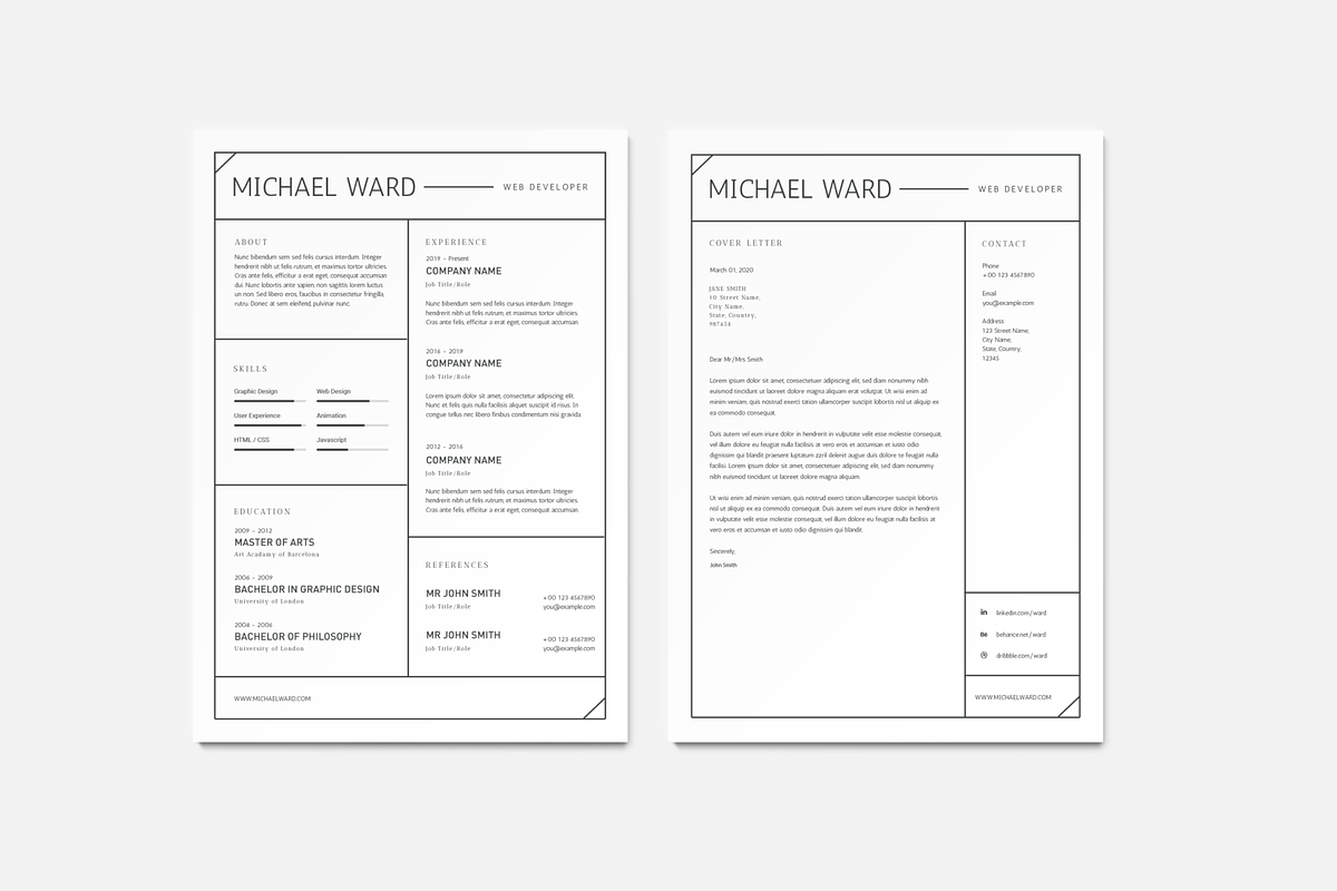 Simple Resume Template, a Resume Template by Wild Ones (Photo 2 of 5)