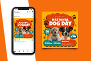 National Dog Day Instagram Post, a Social Media Template by Artnivora.Std (Thumbnail 4 of 6)