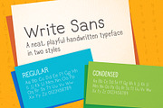 Write Sans Regular + Condensed, a Sans Serif Font by JaninaA (Thumbnail 1 of 9)