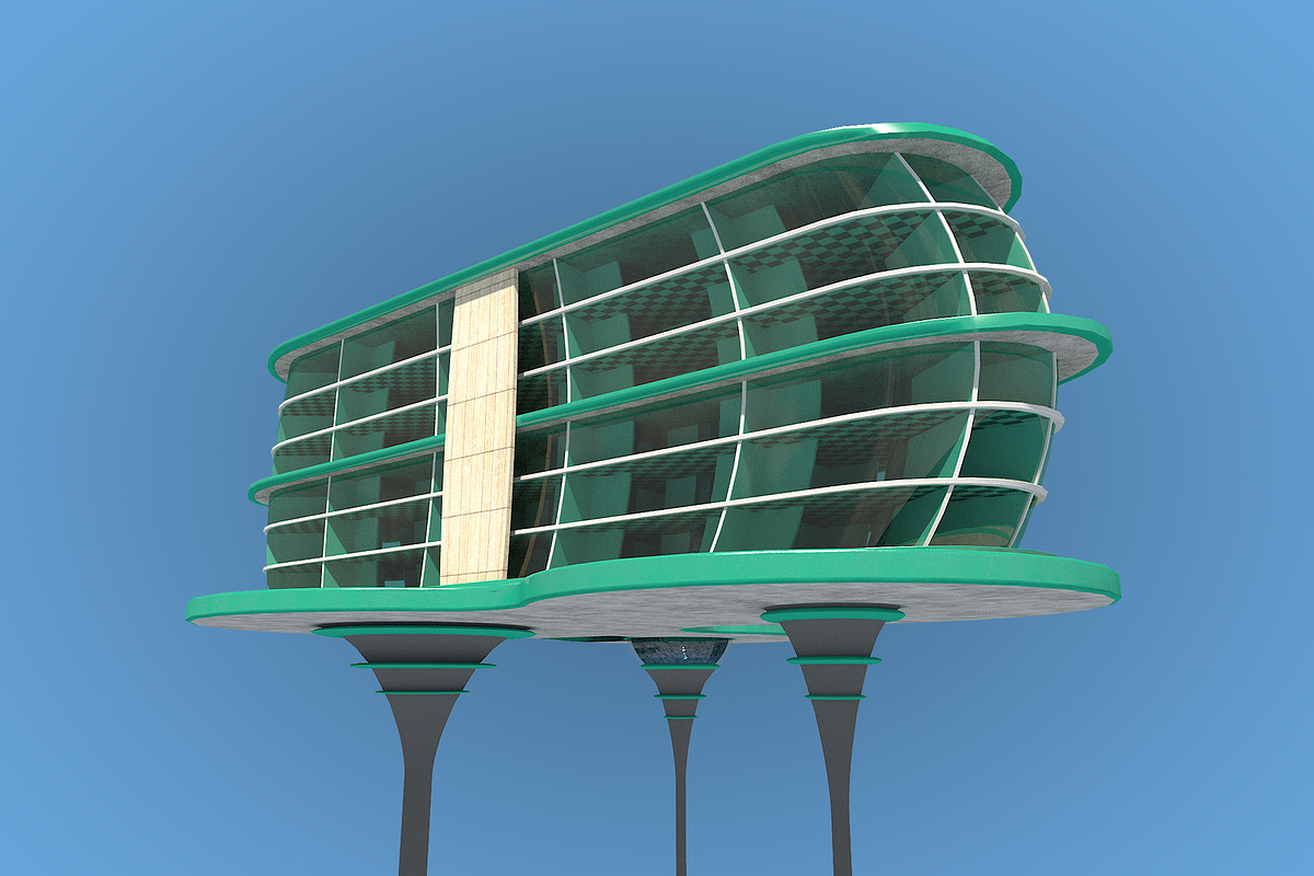 Futuristic Architecture Skyscraper #, an Architecture 3D Model by Daniel Mikulik (Photo 5 of 11)