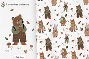 Fall Woodland Animals Clipart, a Decorative Illustration by Jenny Quince (Thumbnail 2 of 9)