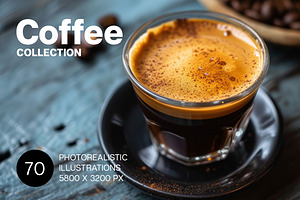 Coffee. 70 images, a Food & Drink Photo by Handmadefont
