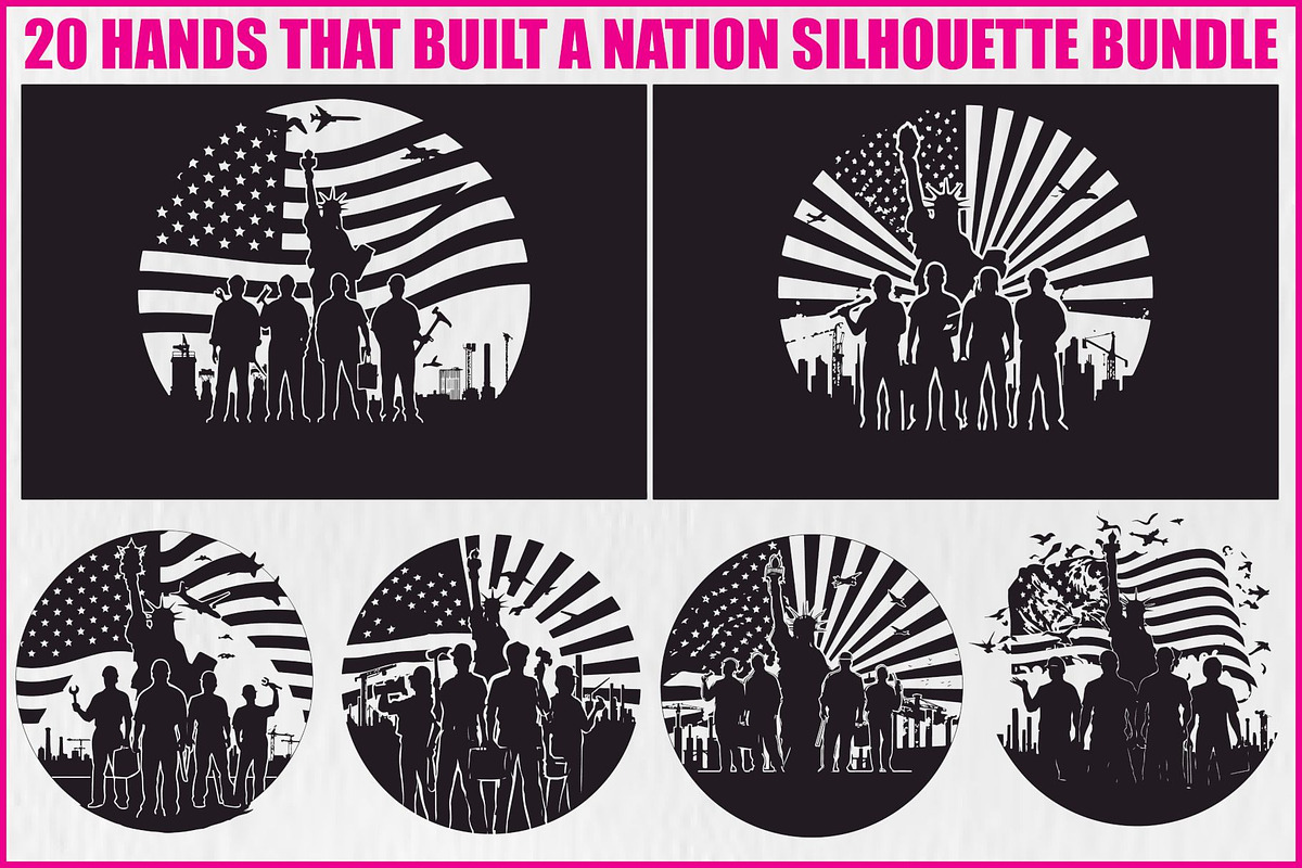 Nation Builder Silhouette Set, an Illustration by yasushie (Photo 1 of 20)