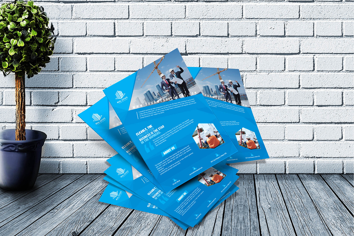 Construction Flyer Template, a Flyer Template by MRI STUDIO (Photo 2 of 5)