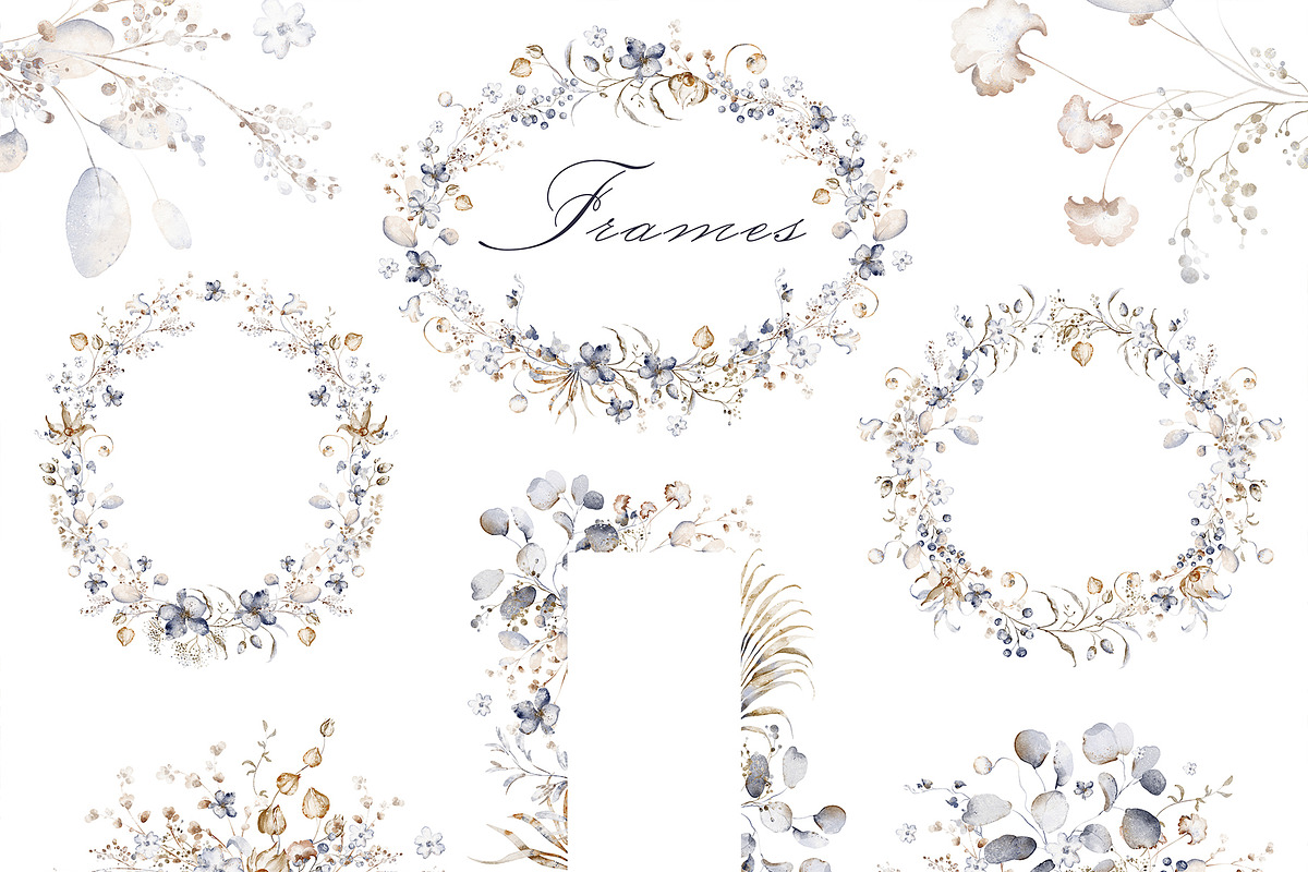 Dried Flowers Watercolor Collection, a Decorative Illustration by LenArt (Photo 5 of 12)