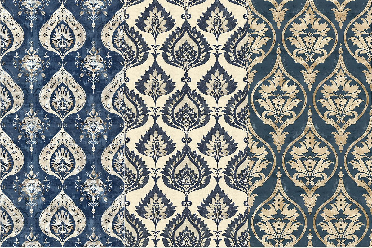 12 Teardrop Ottoman Seamless Pattern, a Pattern Graphic by Inknfolly (Photo 3 of 7)