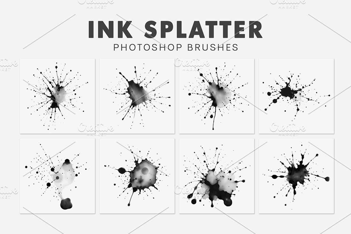 30 Ink Splatter Brushes, a Brush Add-On by AB-TheDesigner (Photo 2 of 5)