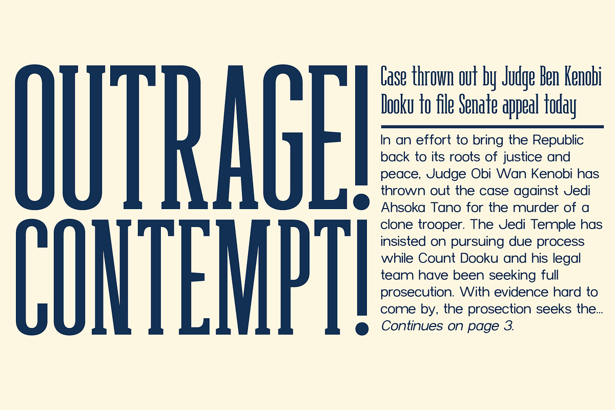 Executor Typeface preview 2