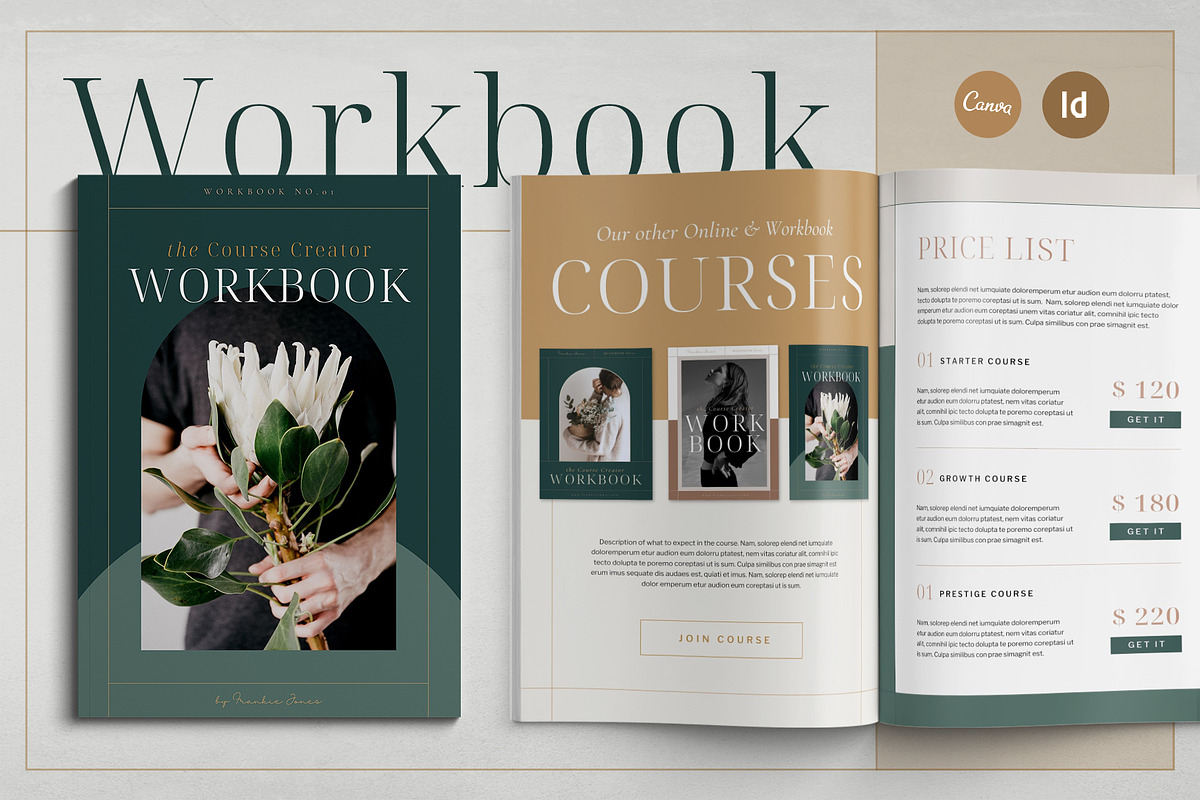 Business Workbook | CANVA & Indd, a Templates & Theme by Marigold Studios (Photo 1 of 15)