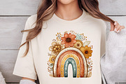 Watercolor Boho Rainbow Clipart, an Illustration by DreamCafeArt (Thumbnail 5 of 6)
