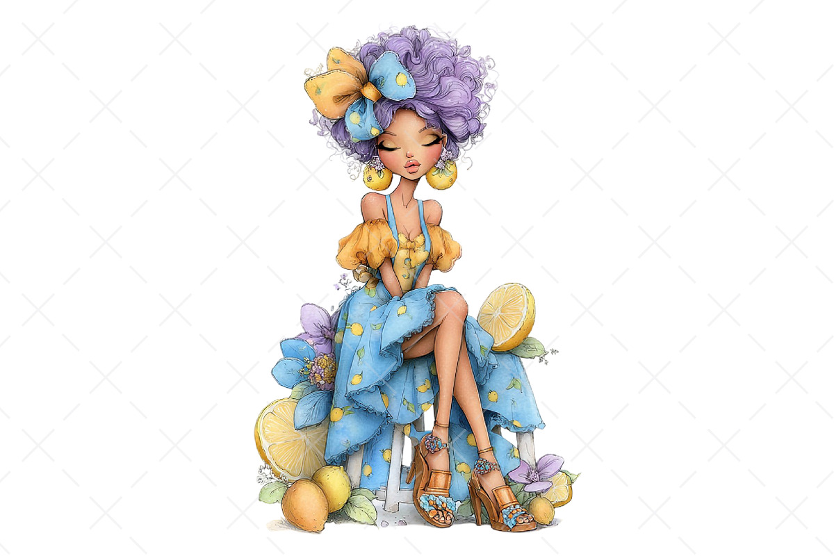 Whimsical Summer Woman Clipart, a Seasonal Illustration by Craft Nest (Photo 9 of 11)