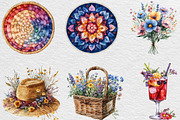 Bohemian Summer Clipart, an Illustration by Black Bird Studio (Thumbnail 3 of 6)