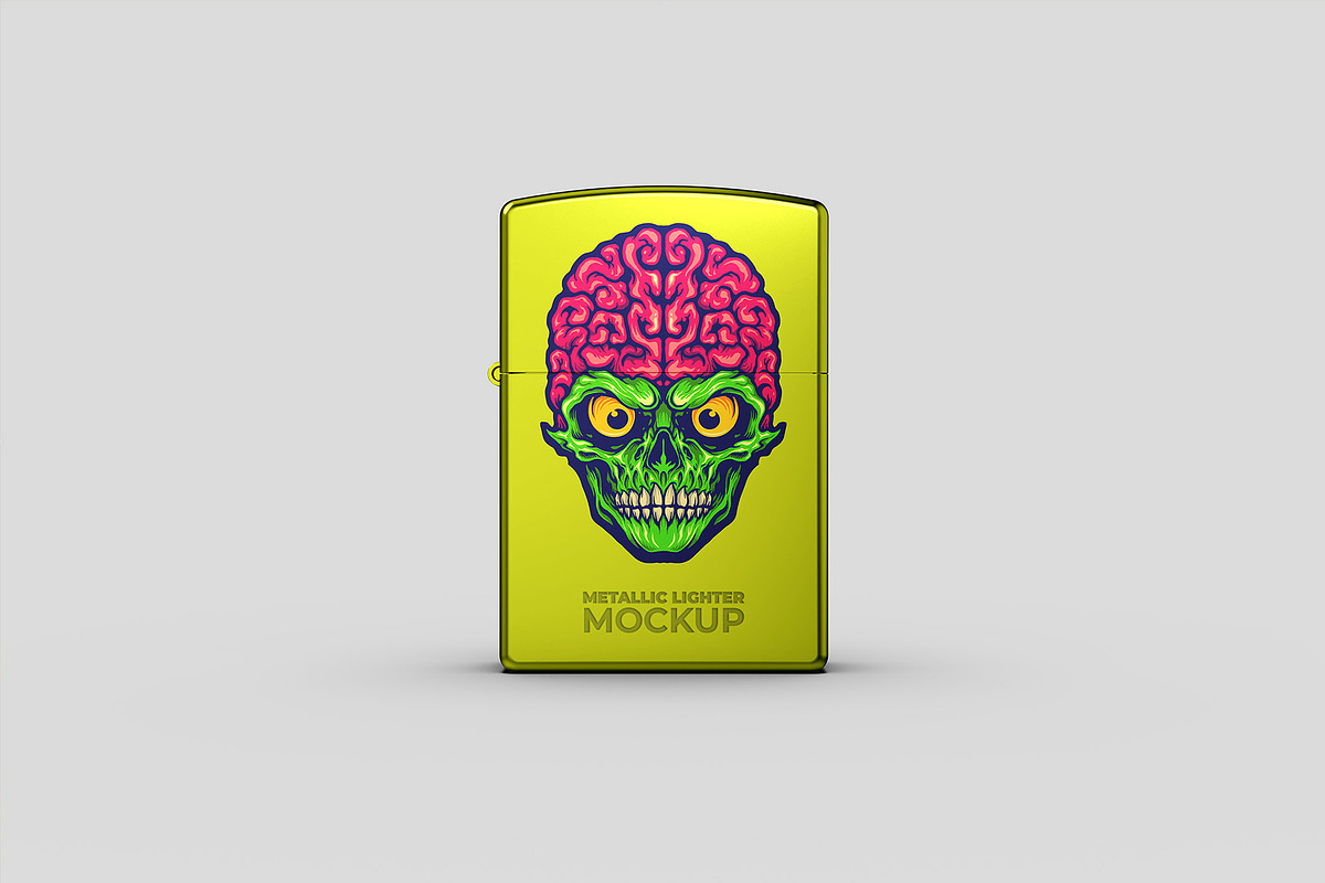 Metallic Lighter Mockup - 8 views, a Merchandise Mockup by Illusiongraphic (Photo 2 of 21)