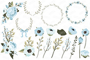 Soft Blue Vector Bicycle & Flowers, an Illustration by Amanda Ilkov (Thumbnail 4 of 5)