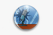 Retro microphone on a stand vector, a Decorative Illustration by zyxroun shop (Thumbnail 2 of 3)