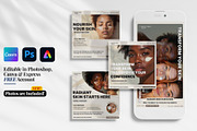 Skincare Flyer Instagram Templates, a Social Media Template by PixelsDesign (Thumbnail 1 of 2)