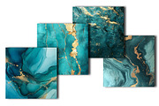 Teal and Gold Glitter Ink Textures, an Illustration by OK Design (Thumbnail 2 of 3)