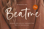 Beatme - Stylish Handwritten Font, a Font by RantautypeStudio (Thumbnail 1 of 11)