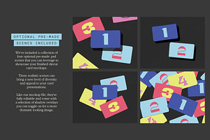 Custom Shape Business Card Mockup