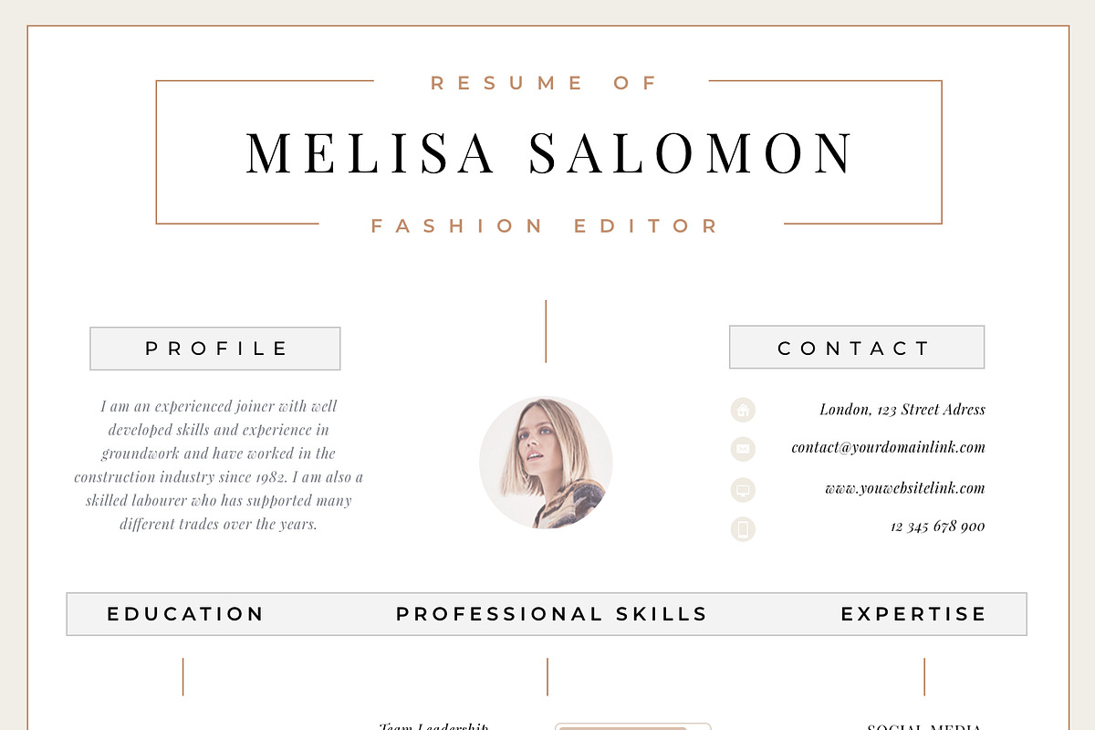 Resume Template 1, 2 page | Zurich, a Resume Template by Resume Angels (Photo 3 of 8)