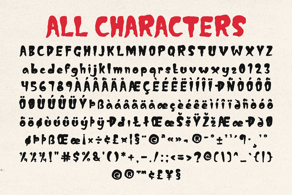 CS Sharow – Vintage Horror Font, a Sans Serif Font by Craft Supply Co. (Photo 8 of 8)