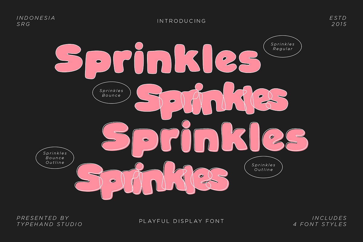 Sprinkles Bubble Display, a Symbol Font by Typehand Studio (Photo 1 of 10)