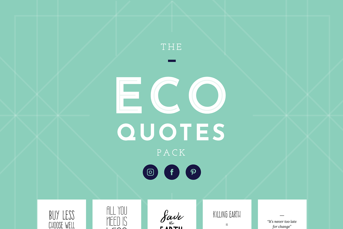 Eco Quotes - 61 Quotes Pack, a Social Media Template by Delightful Design (Photo 7 of 8)