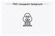Cute Monster Avatars Illustrations, an Outline Icon by Designfour (Thumbnail 3 of 7)